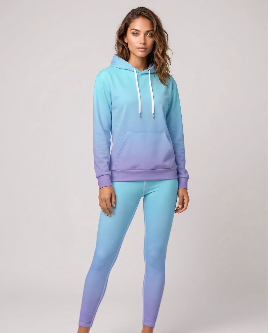 Marshmallow: Blue to Purple Yoga Leggings
