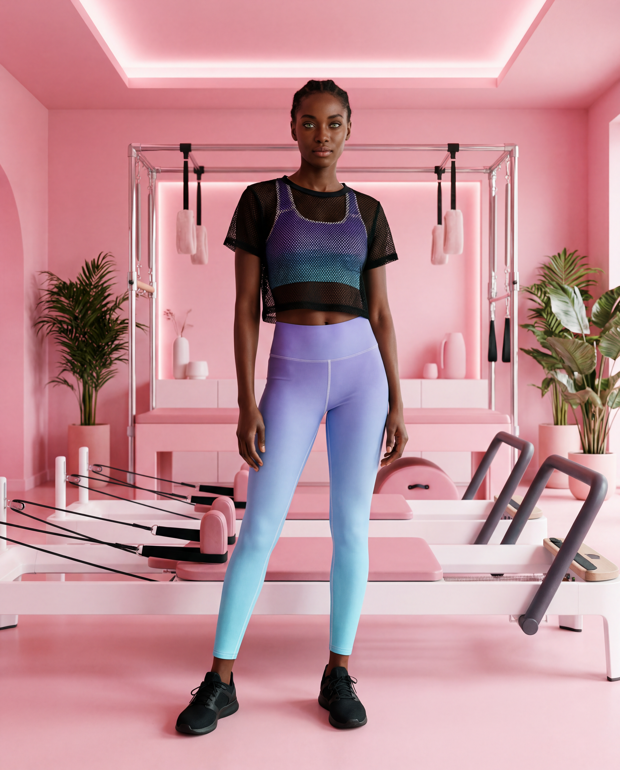 Marshmallow: Purple to Blue Yoga Leggings